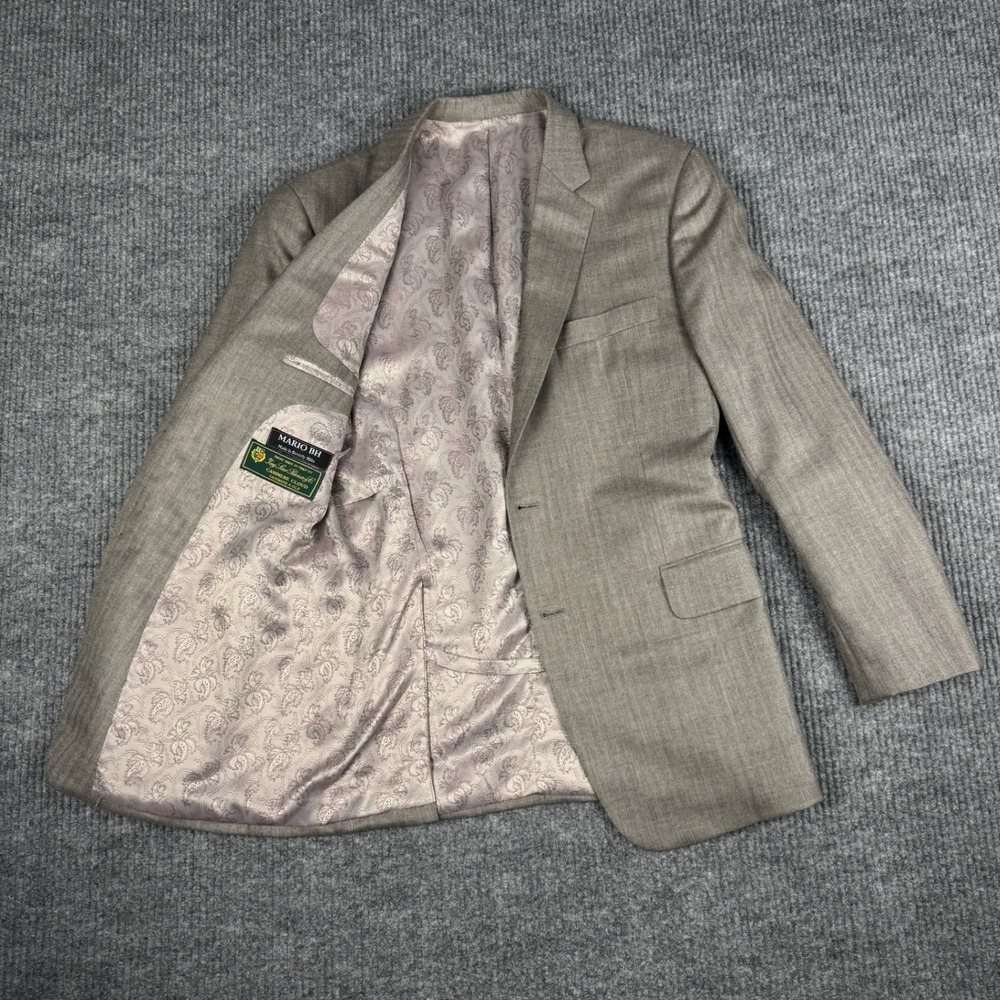 Mario BH Bespoke Mens 38S Blazer Loro Piana Cashmere Cloud Silk Sport Coat Gray